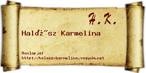 Halász Karmelina névjegykártya